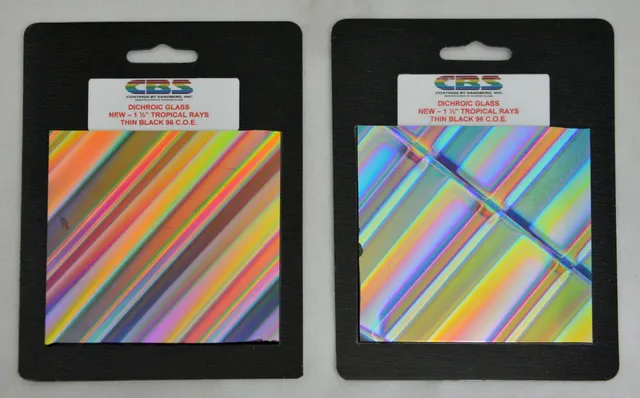CBS Dichroic 4X4 Tropical Rays vetro fusione strisce 10x10 cm