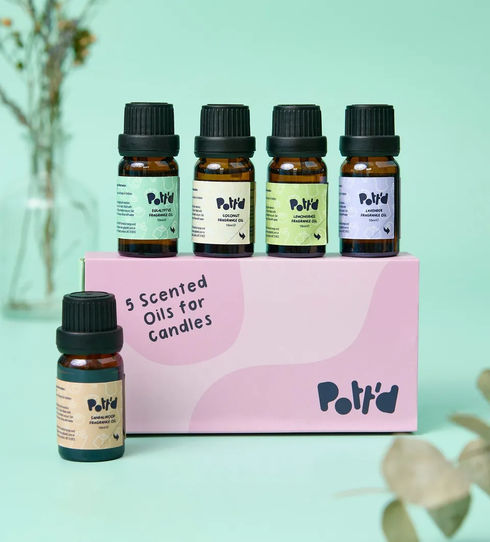 Pott'd Extras Huiles kit oli profumati per candele cozy