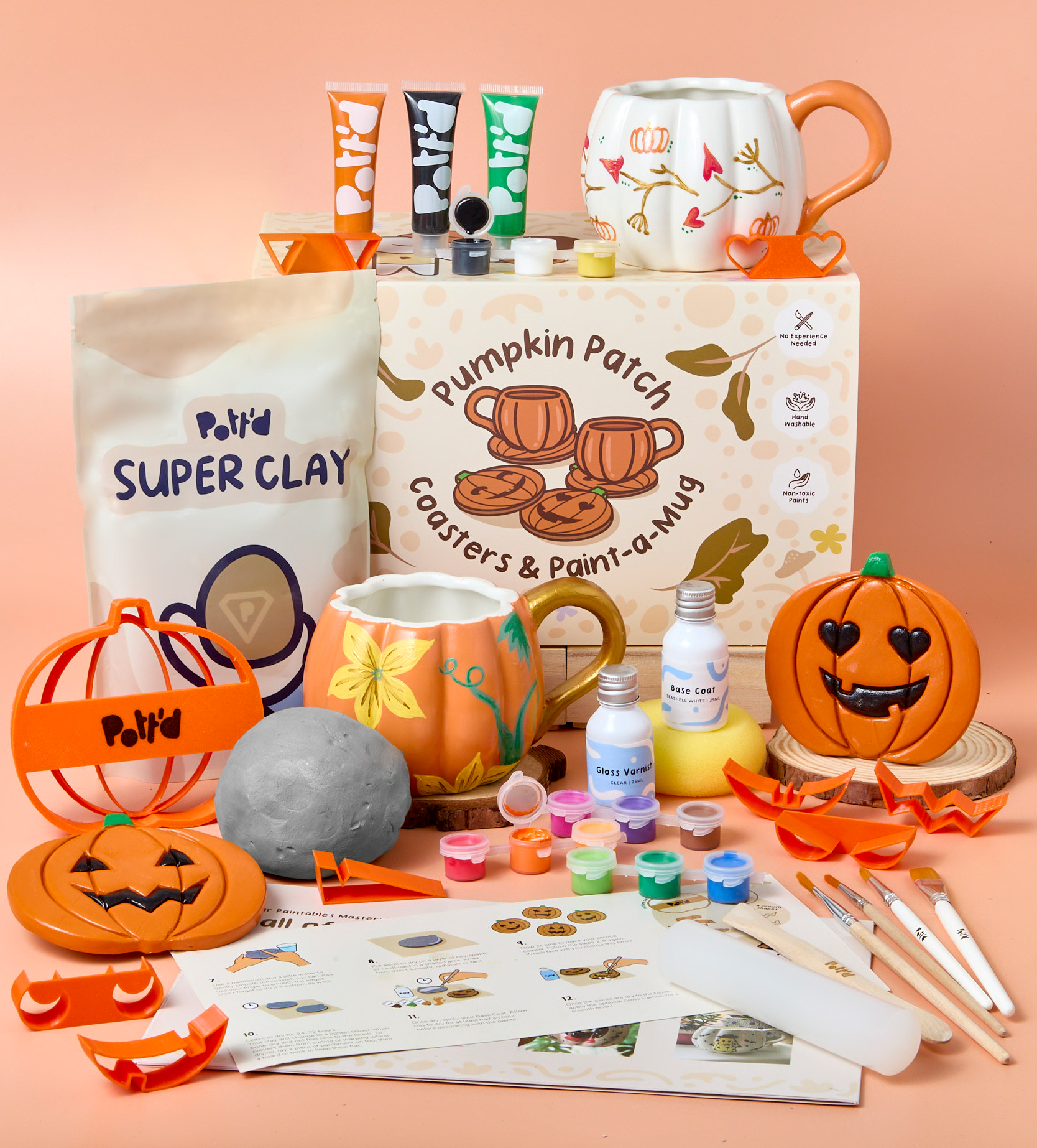 Pott'd Bundles Set Zucca Tazze e Sottobicchieri Ceramica