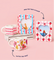 Pott'd Full of Heart set tazza e cornice fatto a mano