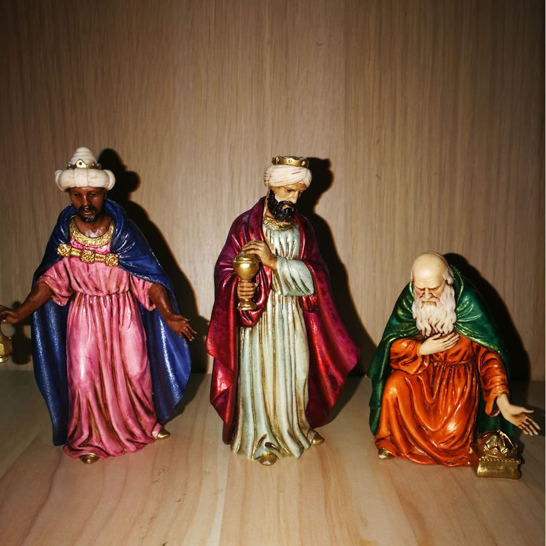 Ditta Montanini Pastori Landi Tre Magi 12 cm statuine presepe