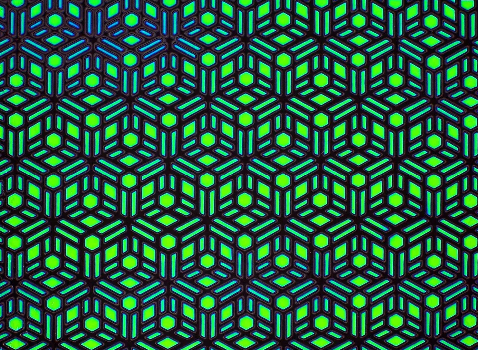 Cbs Borderline Geometric Emerald vetro dicroico quarto foglio