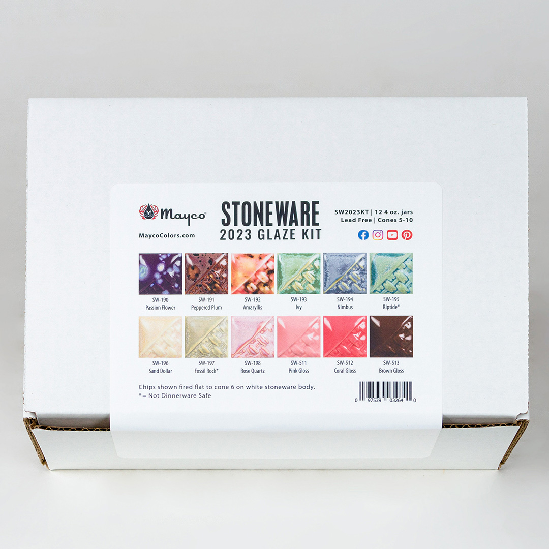 Mayco Stoneware 2023 Kit 12 smalti ceramica 4oz assortiti