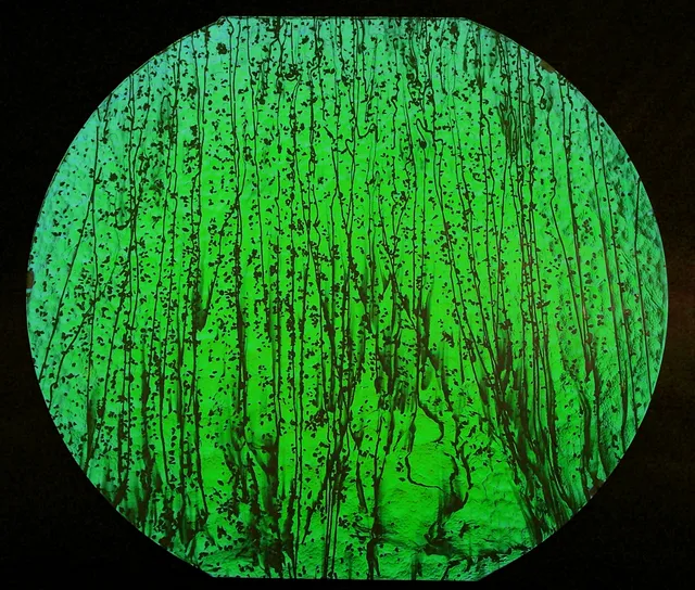 Cbs Dichroic Mardi Gras 4200 vetro dicroico Emerald 90 COE