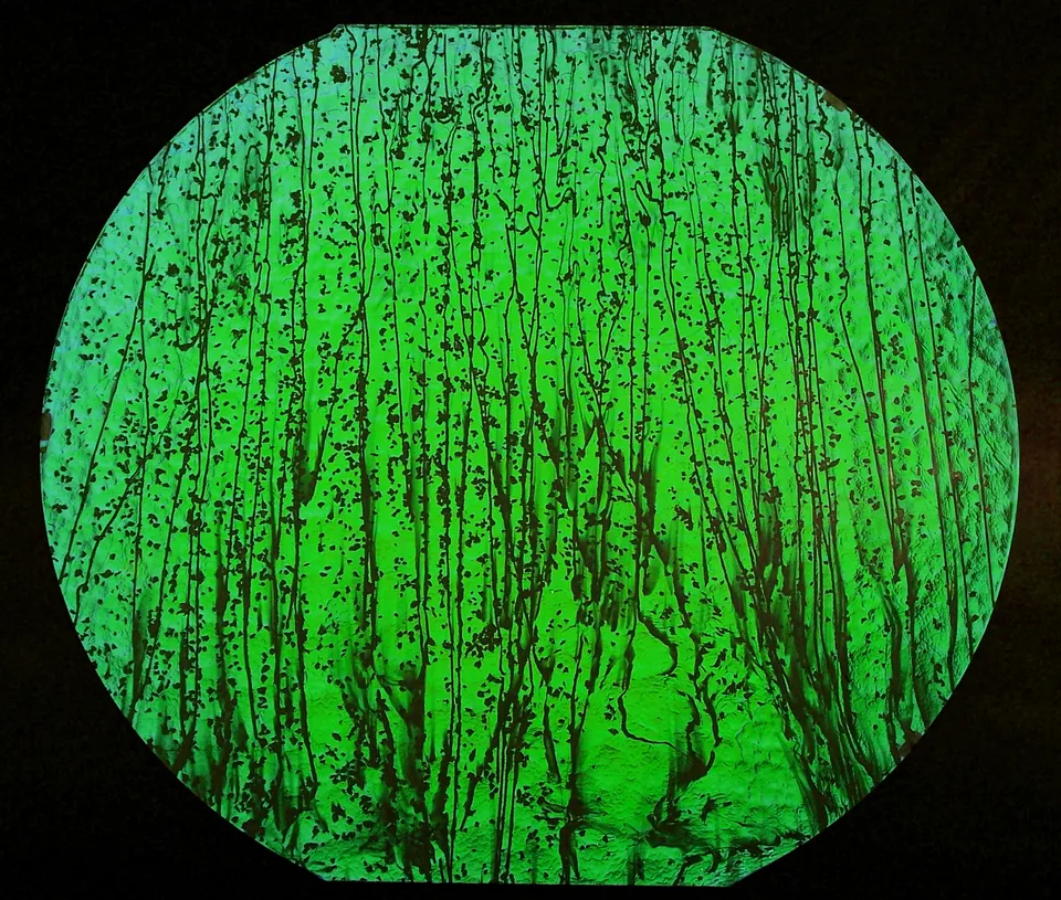 Cbs Dichroic Mardi Gras 4200 vetro dicroico Emerald 90 COE