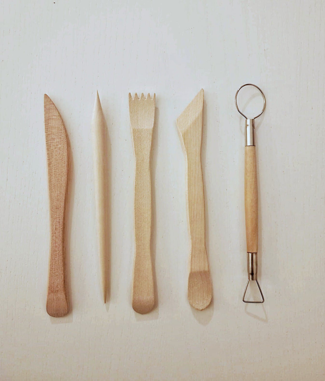 Cerama Set stecche e miretta strumenti ceramica 5 pezzi