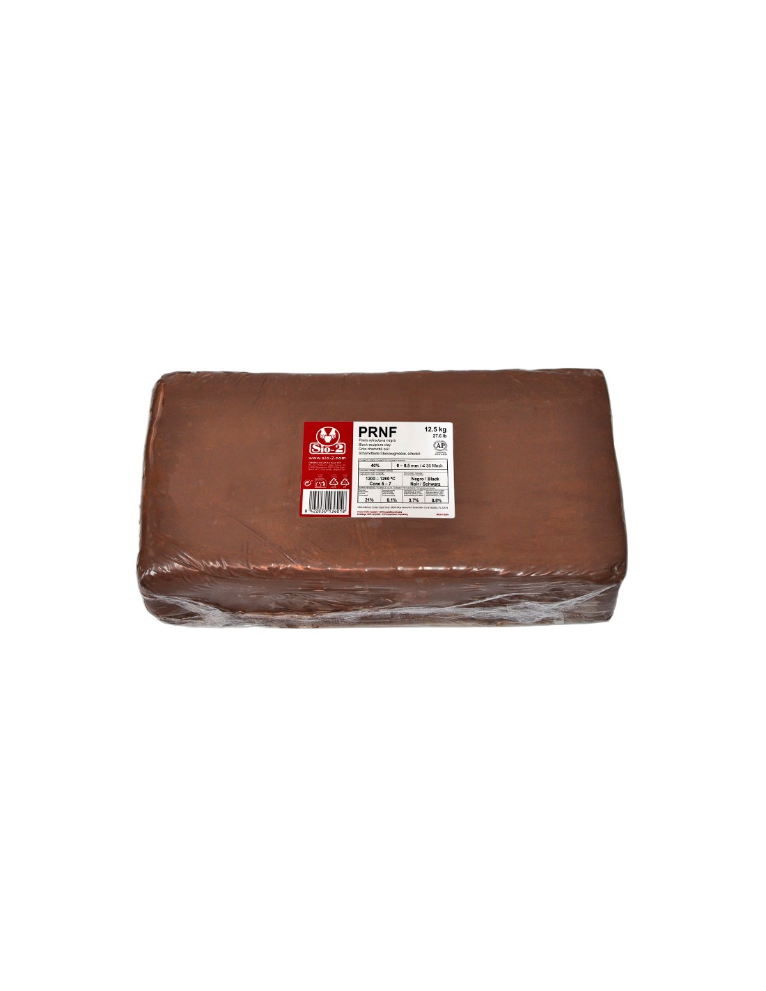 Cerama PRNF refrattaria nera 0-0,5 mm impasto ceramico