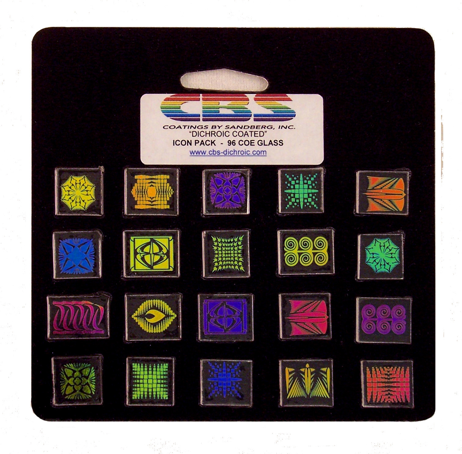 Cbs Icon Pack vetrini dicroici 1/2 pollice 20 pezzi colori misti