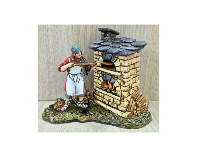 Ditta Montanini Gruppi Landi 1030-06 Fornaio gruppo presepe