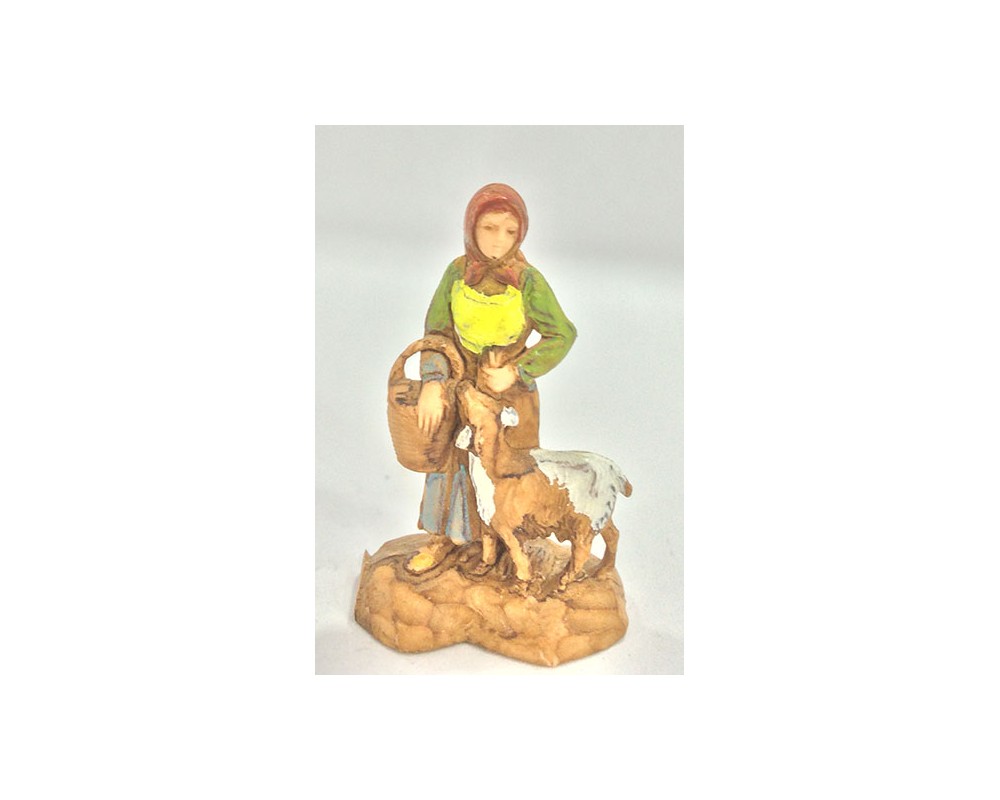 Montanini Pastori Landi 3518 donna con capra pastore presepe
