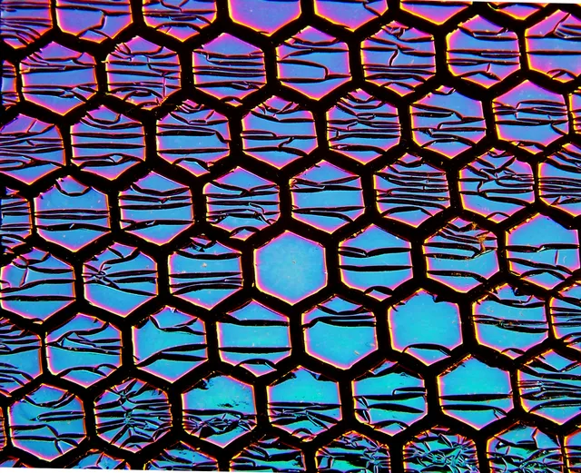 Cbs Crinklized Honeycomb vetro dicroico tondo 19"