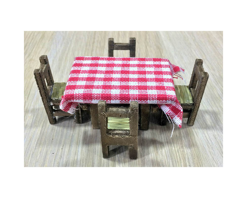 Ditta Montanini SB10 Tavolo sedie miniatura presepe