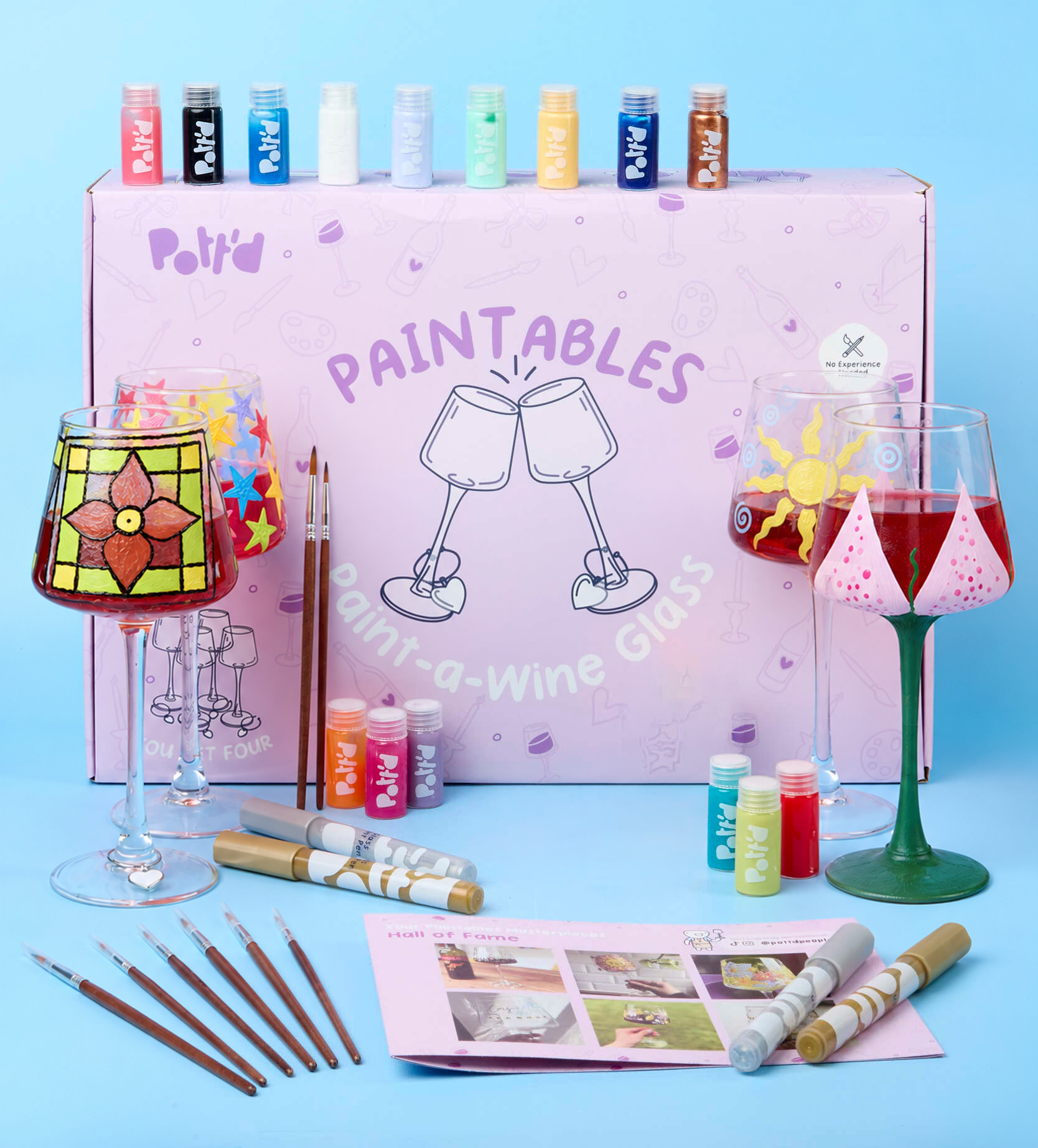 Pott'd Painting Kits POTTDTB0626 kit pittura 2 calici vetro
