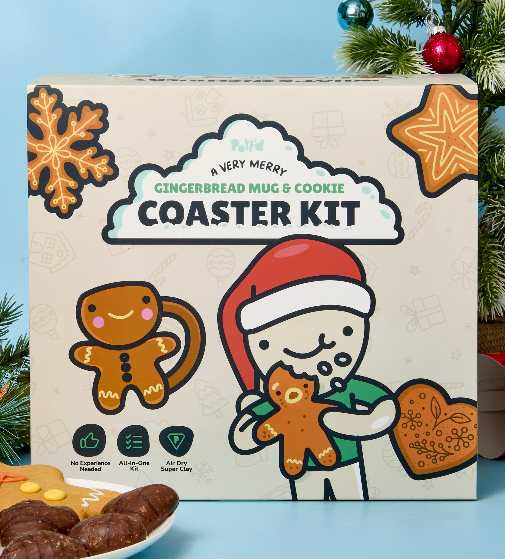 Pott'd Bundles Christmas Cookie Coaster Bundle sottobicchieri