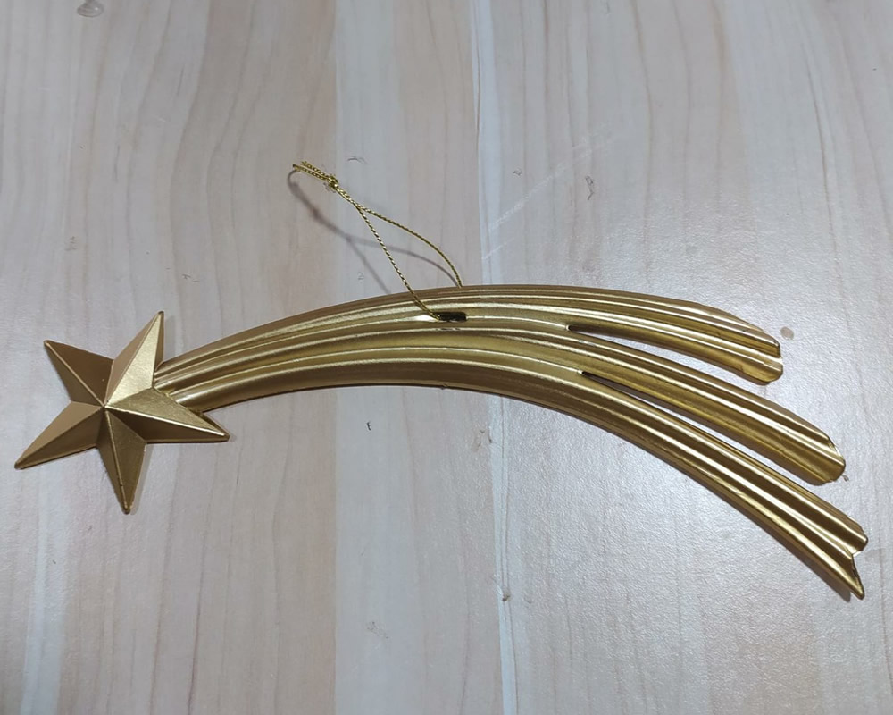 Ditta Montanini Stella oro resina 23 cm presepe