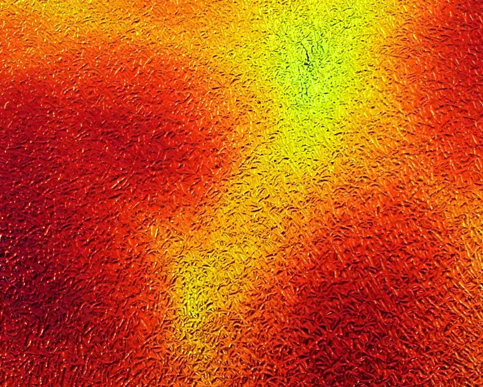 CBS Dichroic Crinklized Aurora Borealis vetro dicroico ciano rosso 19"