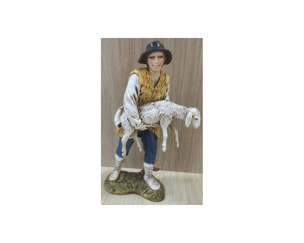 Ditta Montanini Landi 1252-07 Buon Pastore statuina resina 12 cm
