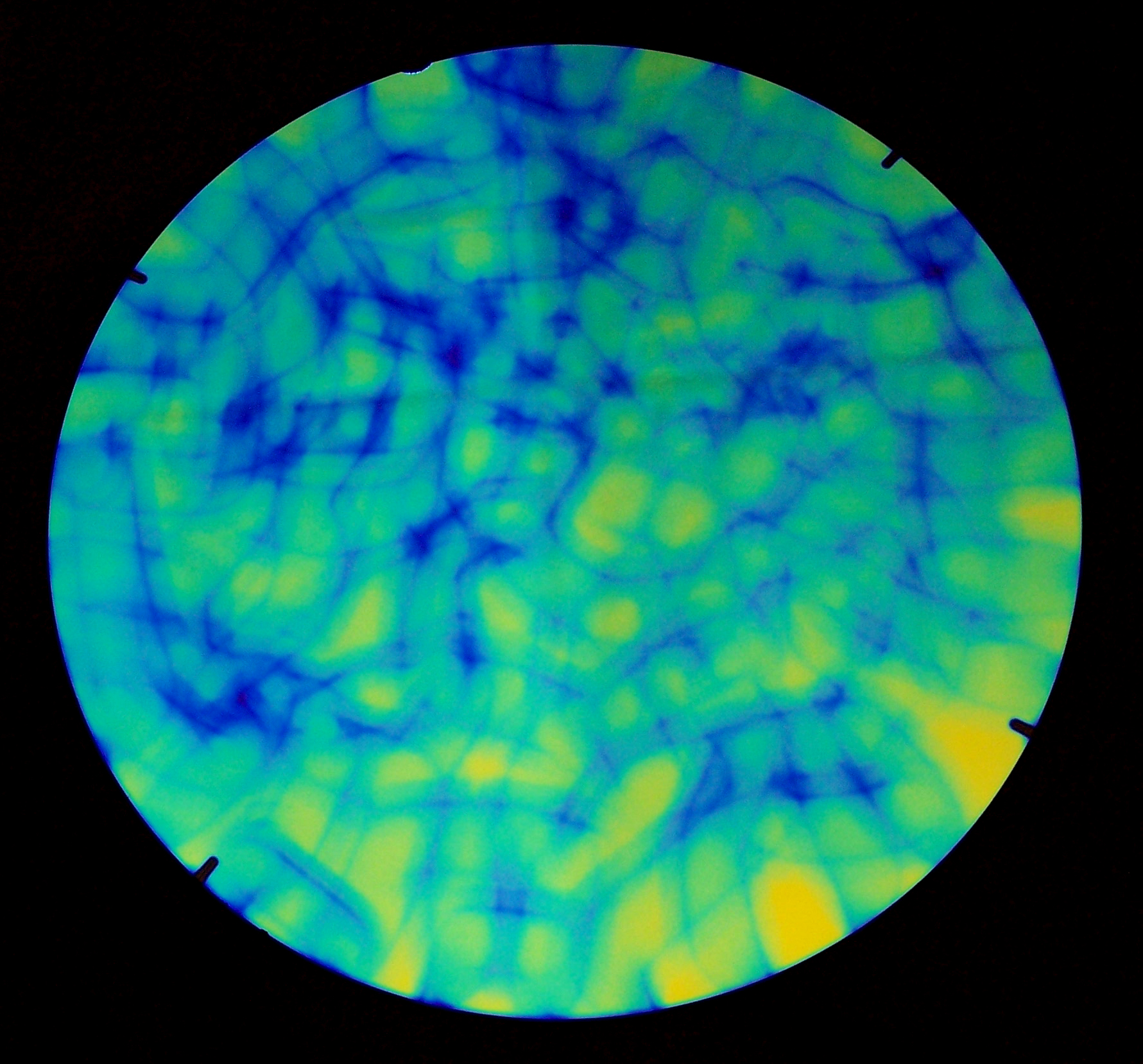 Cbs Dichroic Aurora Borealis Blue Gold vetro dicroico 48 cm