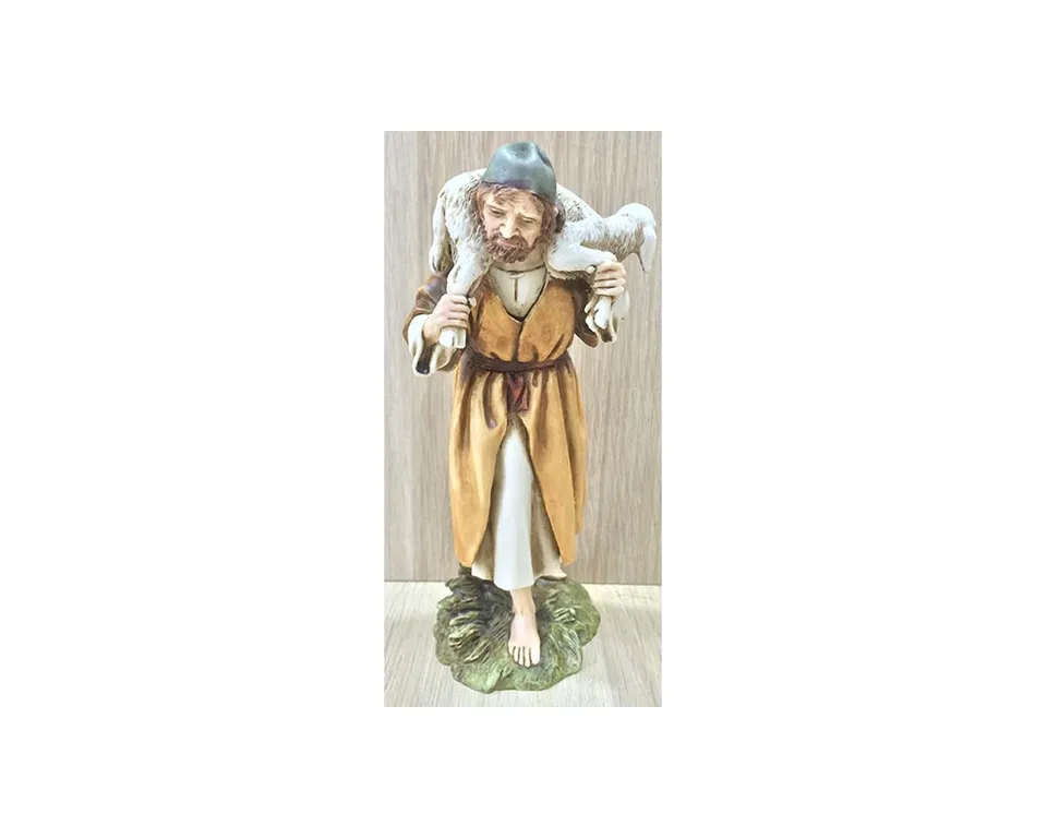 Pastori Landi 1513 Buon pastore statuina 15 cm resina