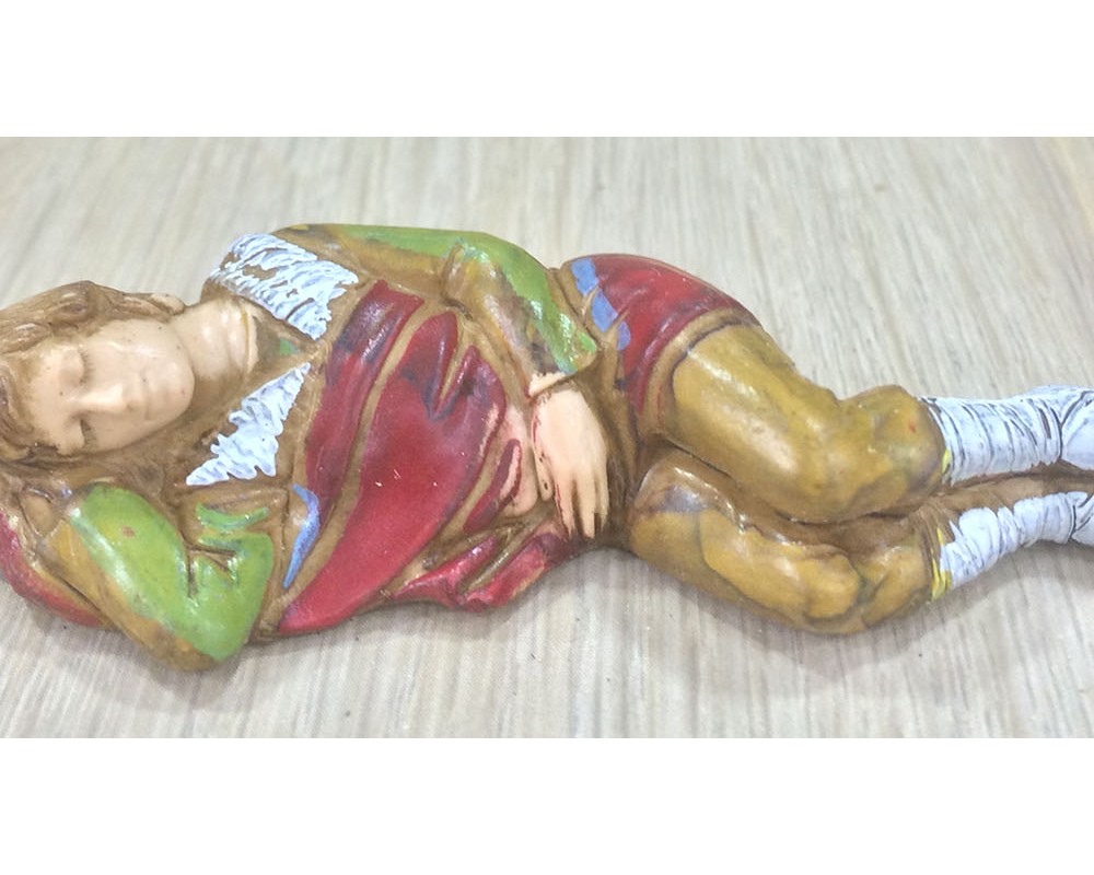 Pastori Landi 8023 Dormiente statuina presepe 8 cm