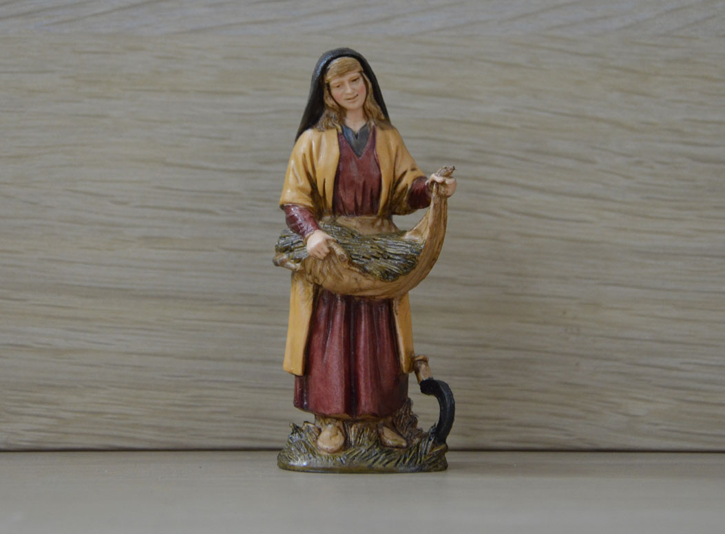 Pastori Landi 0174/1 Donna con Fascine Statuina Presepe 10 cm Resina