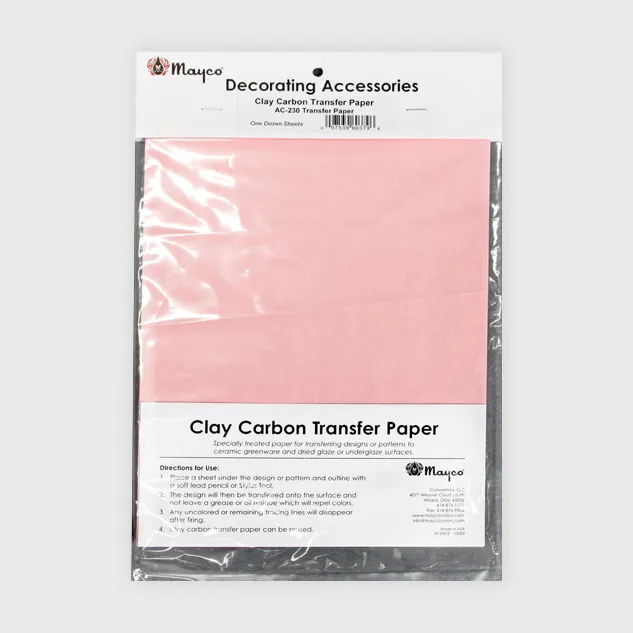 Mayco Accessories Clay Carbon Paper carta carbone ceramica riutilizzabile