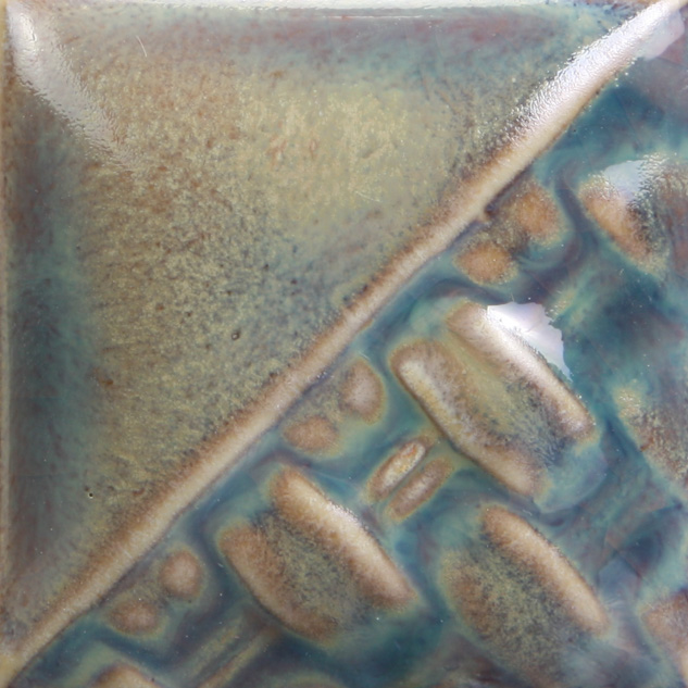 Mayco Foundations Aurora Green smalto ceramica verde cristalli