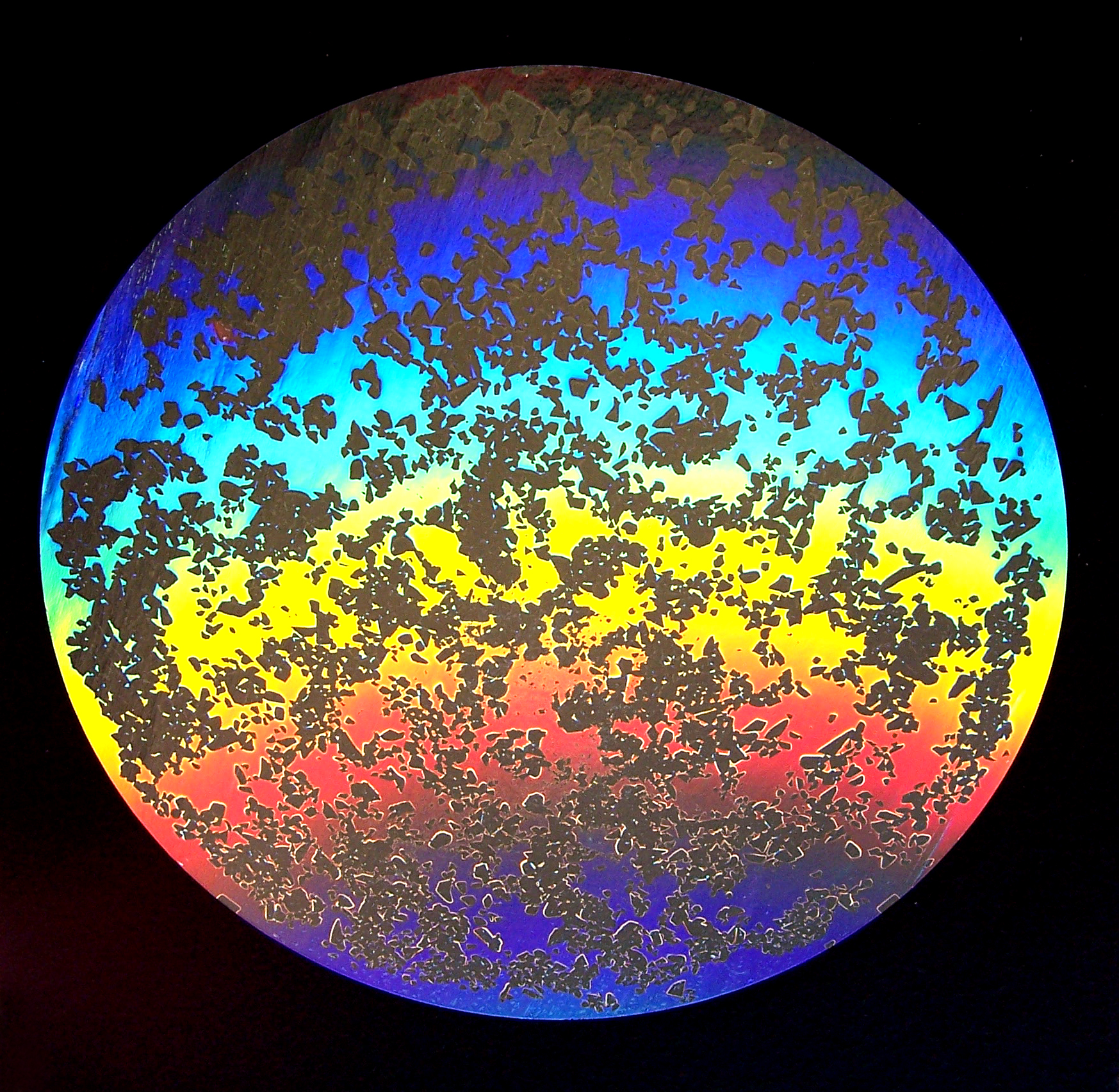 CBS Splatter Rainbow 1 vetro dicroico base nera COE 90