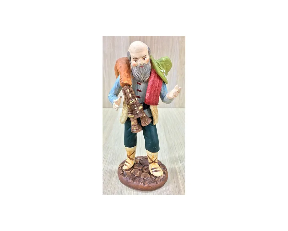 Ditta Montanini Pastori terracotta T1210 zampognaro 12cm presepe