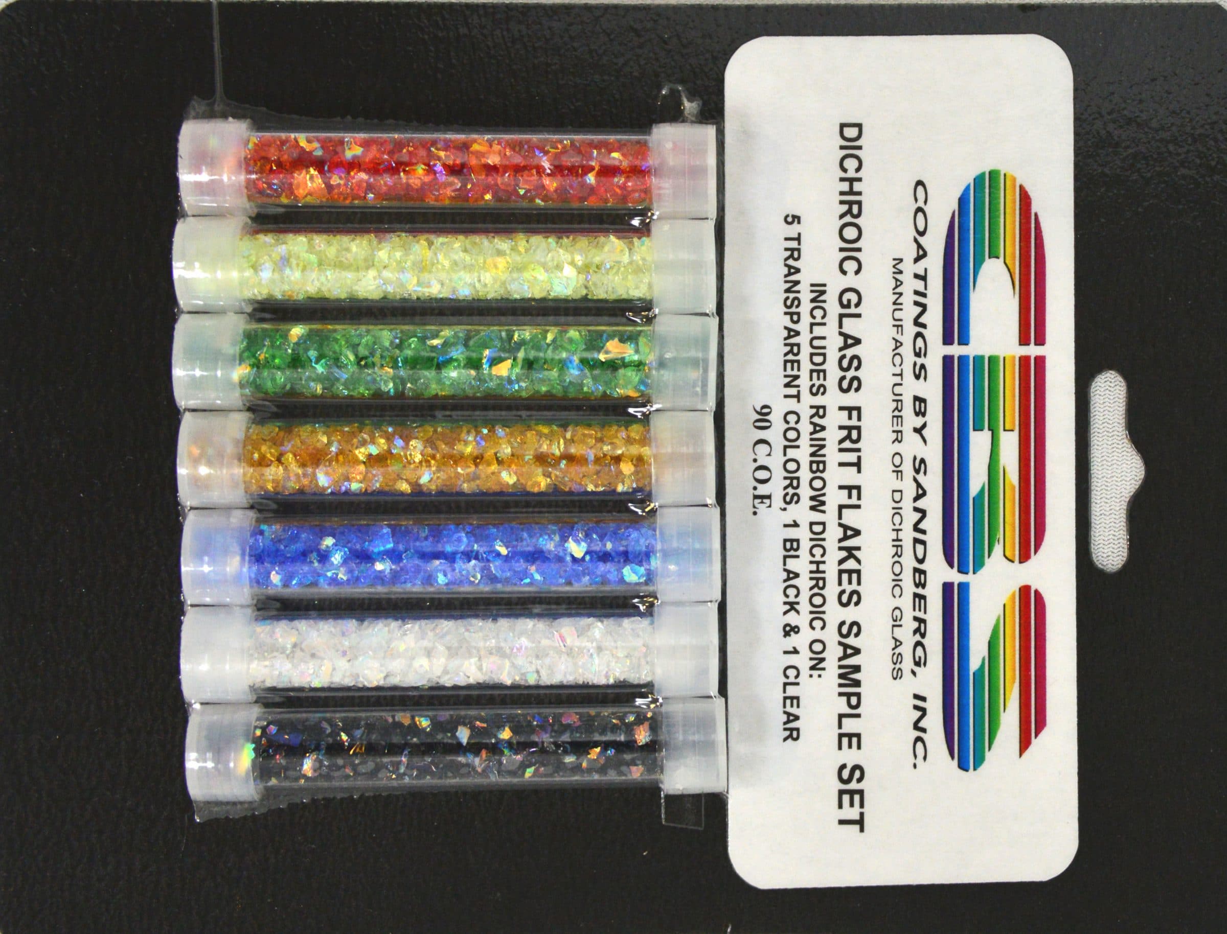 Cbs Dichroic Sample Sets Frit Flakes vetro 7 tubetti colori