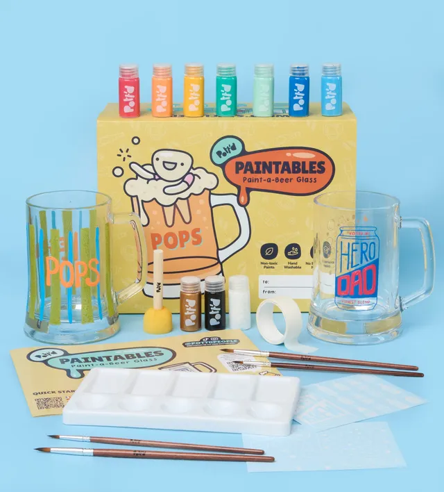 Pott'd Painting Kits Bicchiere Birra festa papà vetro da dipingere