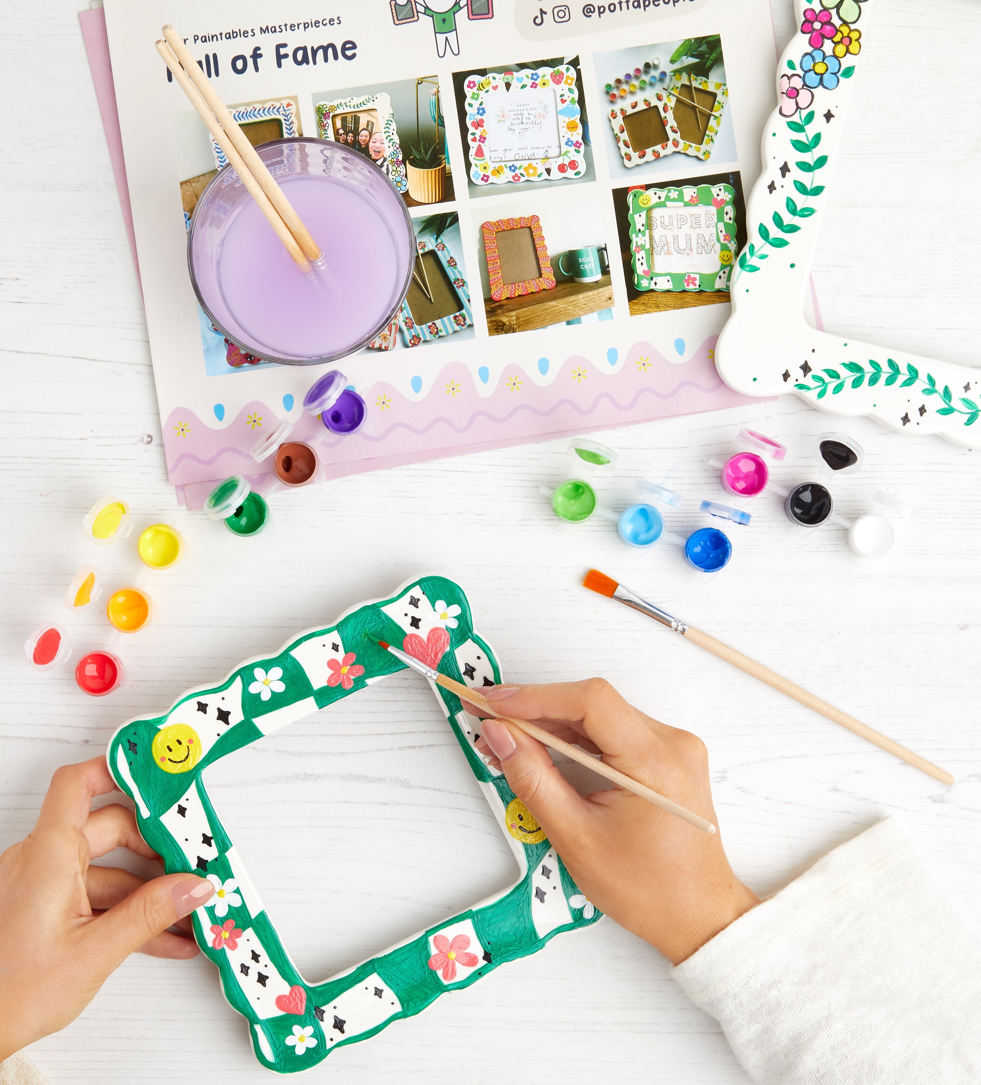 Pott'd Painting Kits Mom's Frame kit pittura cornice ricordo ceramica