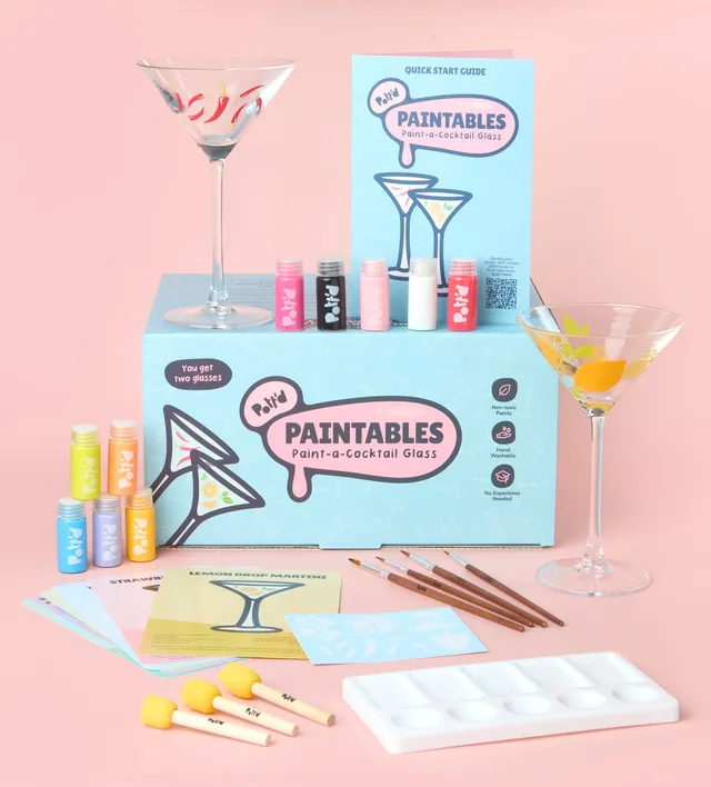 Pott'd Painting Kits kit bicchieri cocktail vetro 2 pezzi