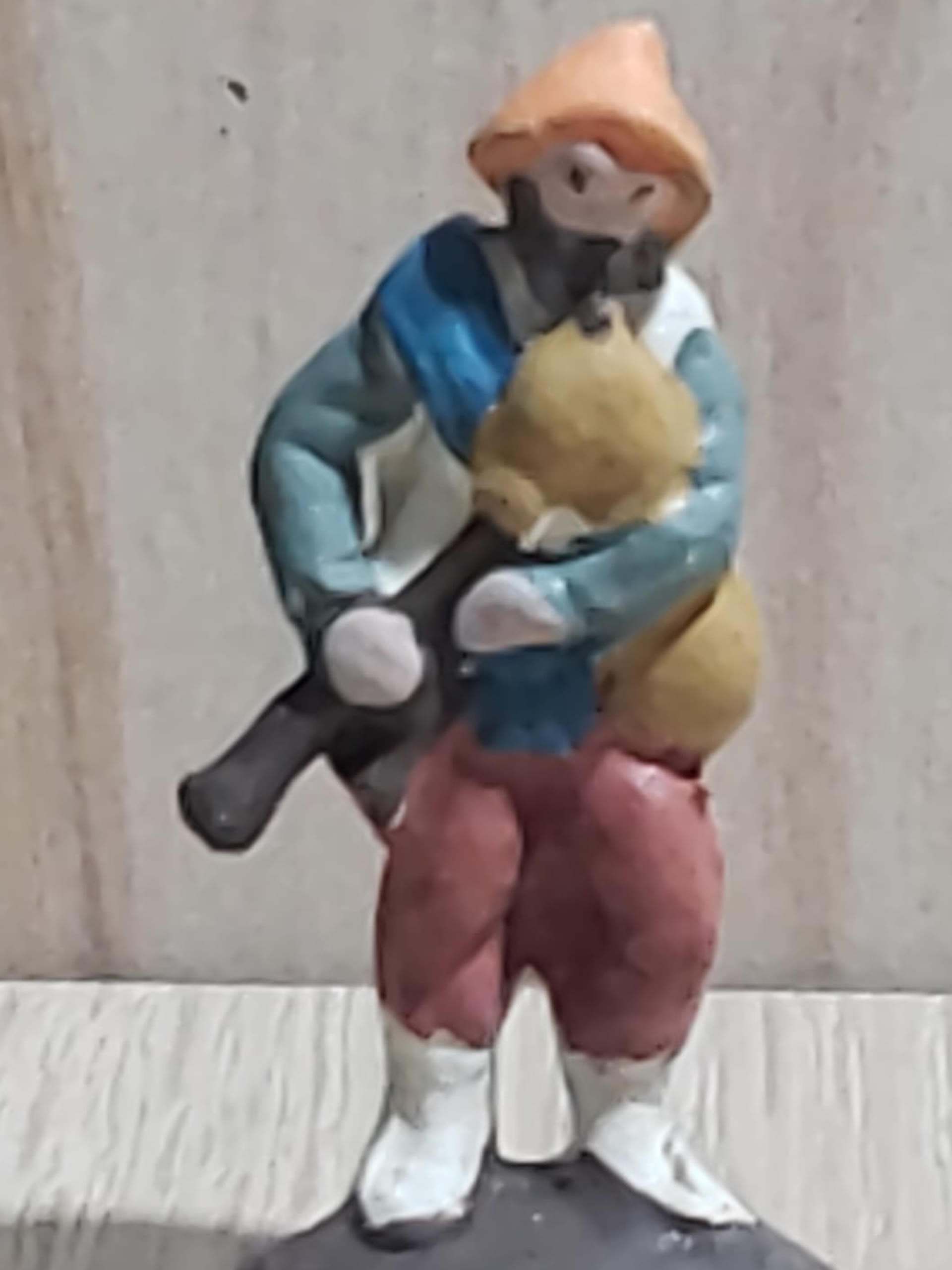 Ditta Montanini Pastori in terracotta TC30018 zampognaro statuina presepe