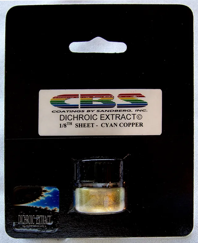 Cbs Dichroic Extract Cyan Copper pigmento vetro 1/8 foglio
