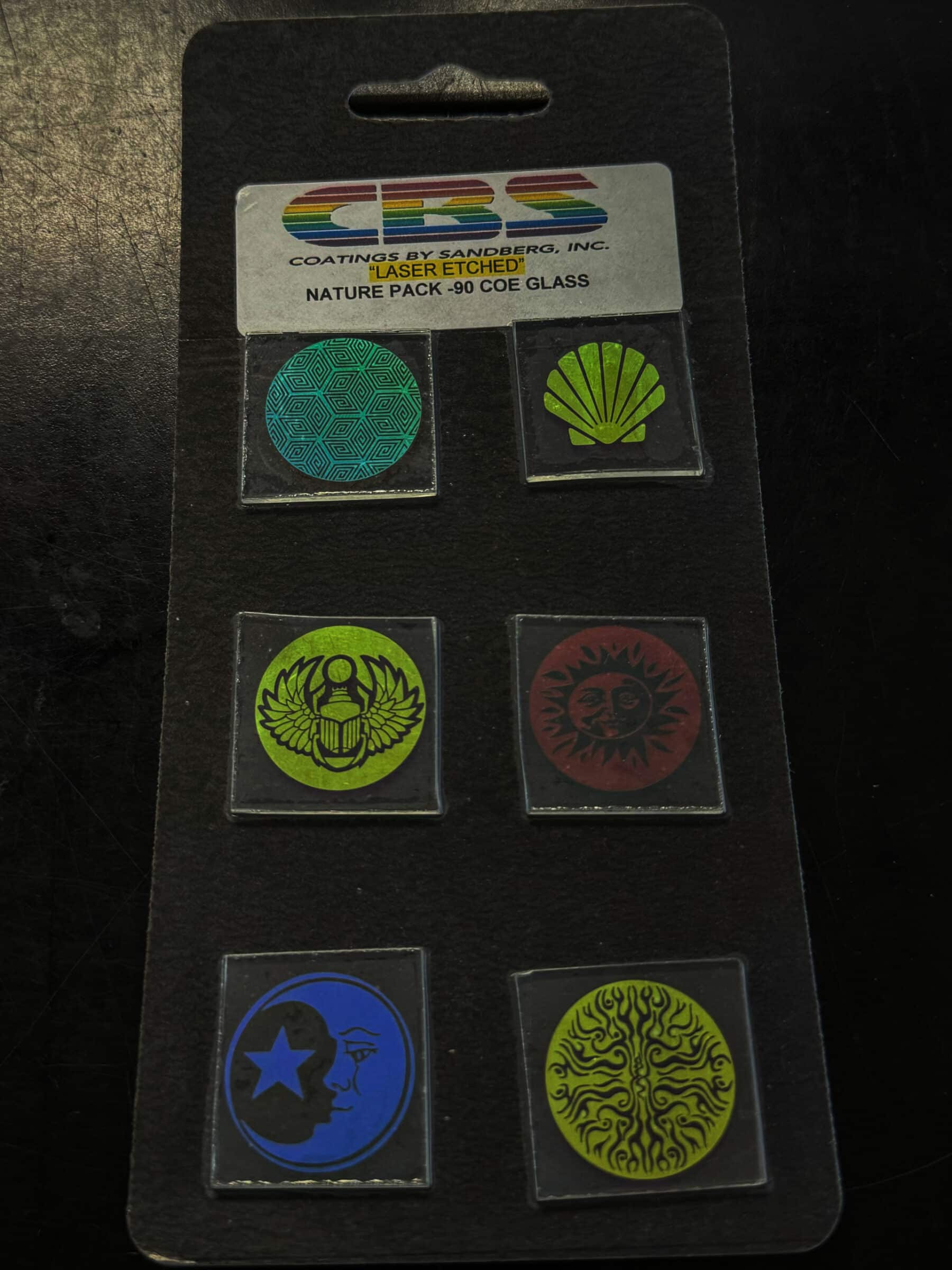 CBS Dichroic Laser Etched Nature Pack vetro 6 pz Large