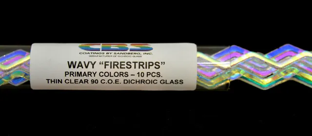 Cbs Firestrips vetro dicroico primary colors wavy 3 mm