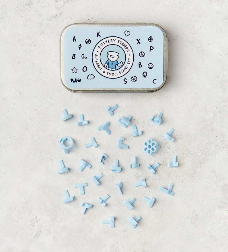 Pott'd Pottery Stamps Timbri per Argilla Alfabeto e Simboli