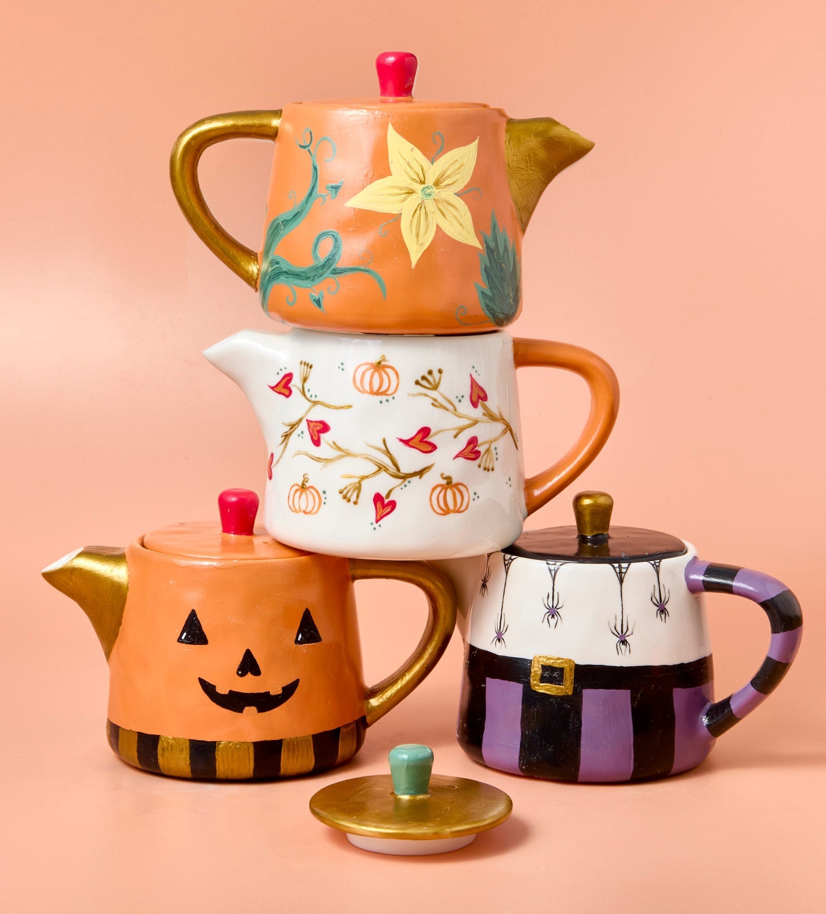 Pott'd Spooky Sips teiera halloween kit ceramica x2