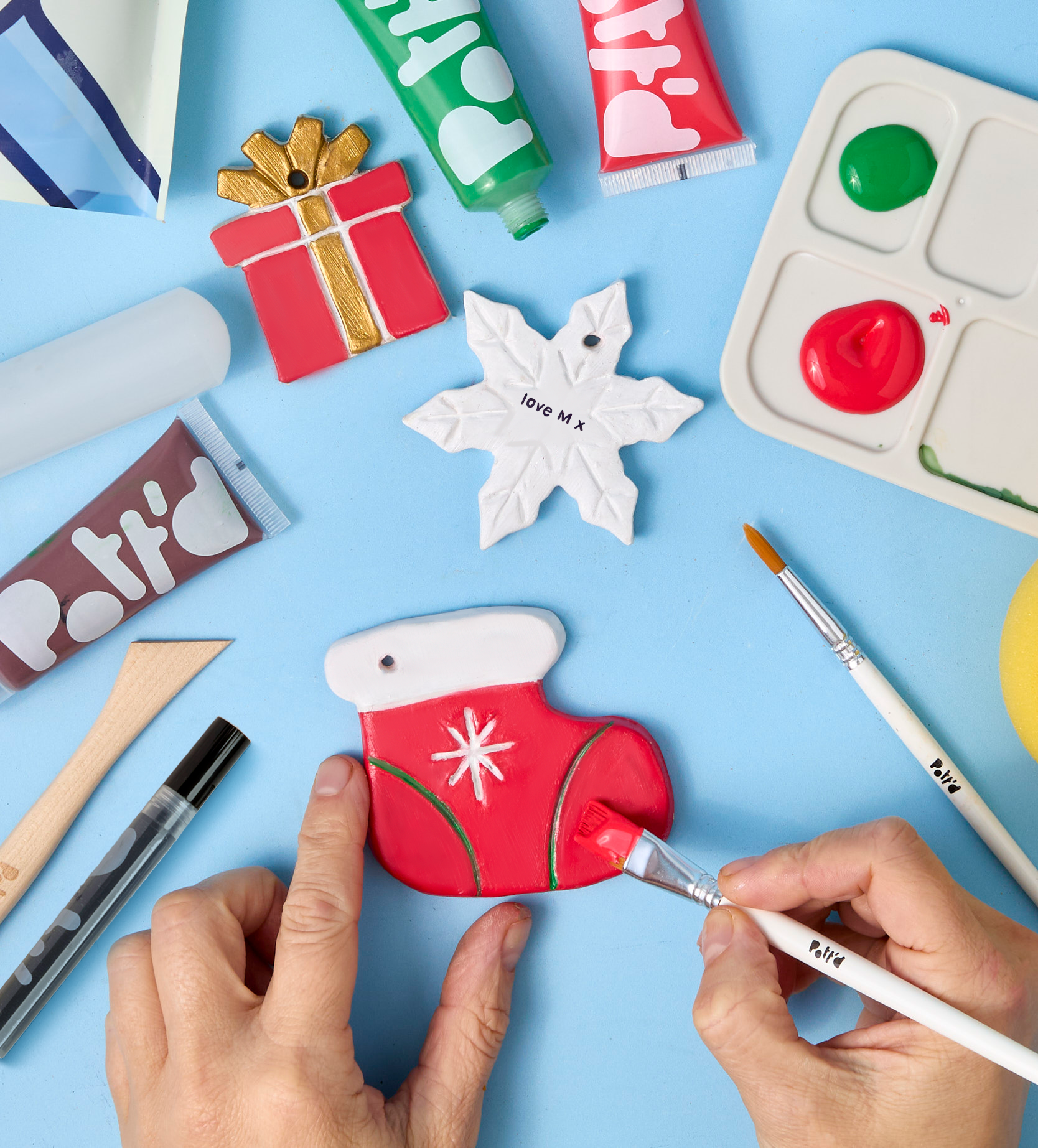 Pott'd Home Pottery Kits Christmas set decorazioni natalizie