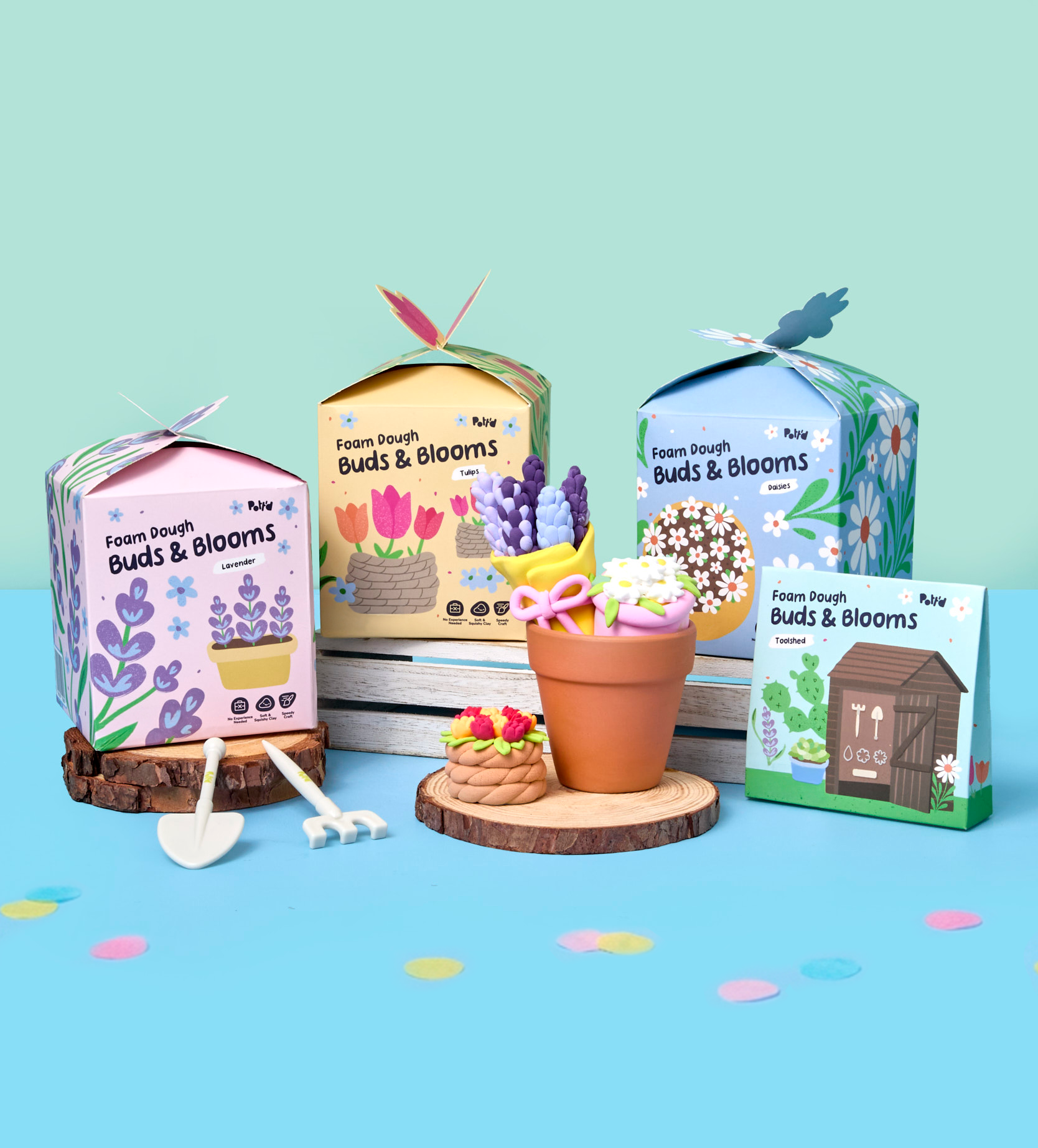 Pott'd Bundles Serie Fiori set ceramica fai da te fiori eterni