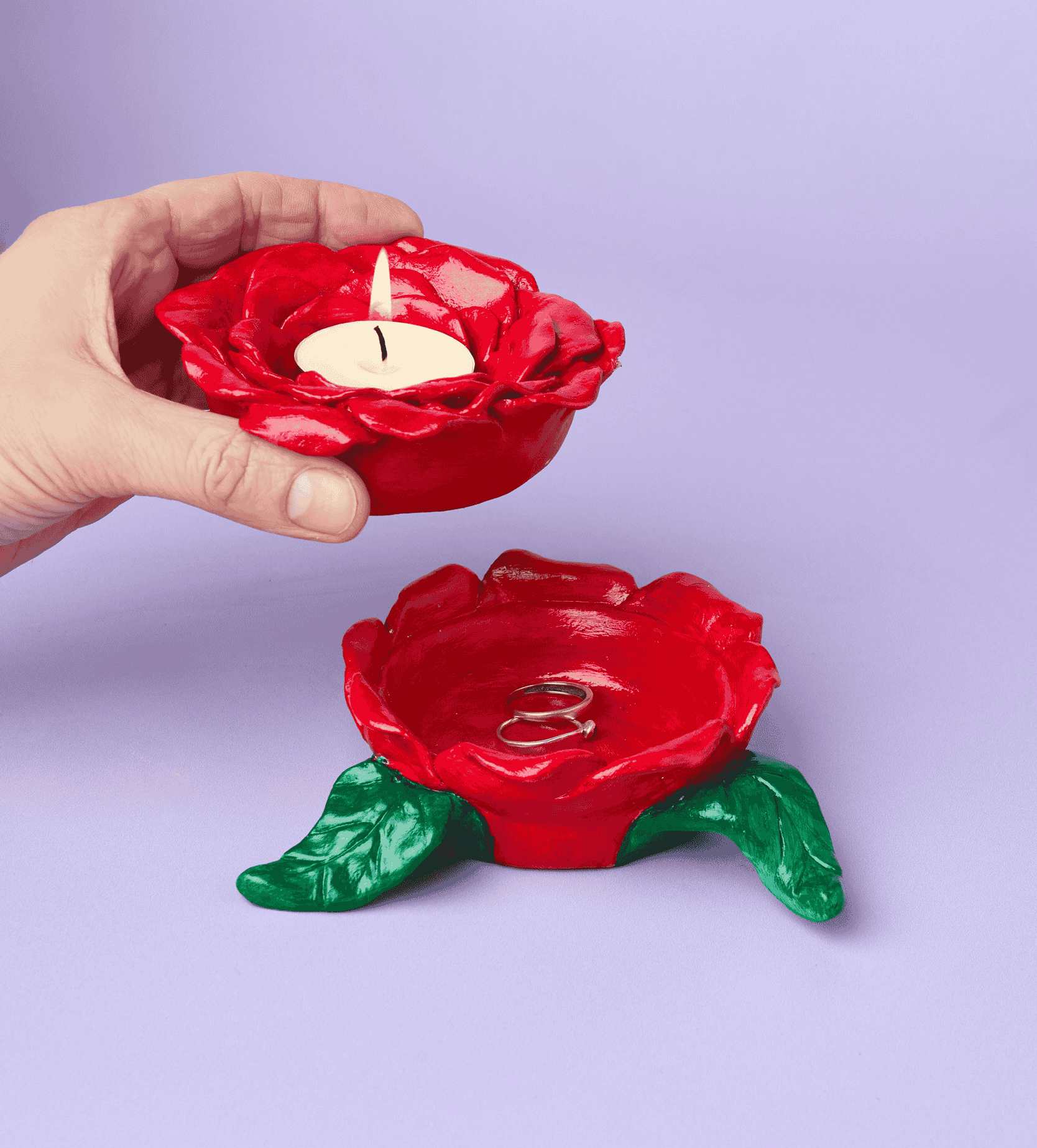 Pott'd Projects Eternal Rose portatealight rosa kit
