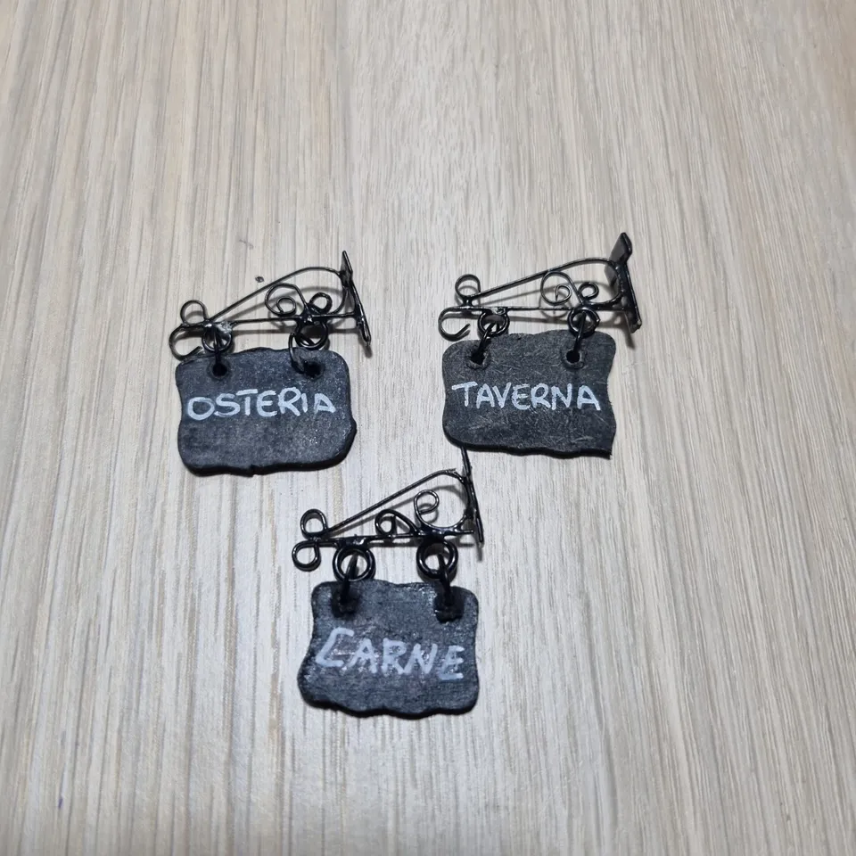 Ditta Montanini Minuterie Insegna per Bottega 3x2 cm