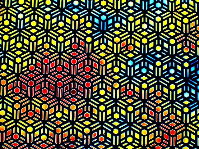 Cbs Borderline Geometric vetro dicroico cyan rosso aurora