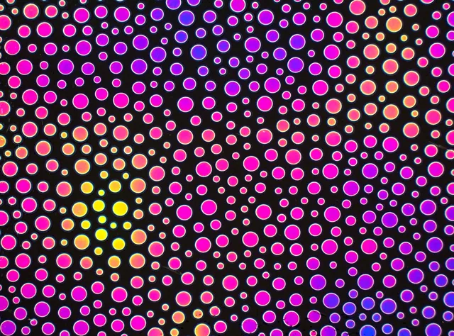 Cbs Borderline Bubbles Green Magenta vetro quarto foglio