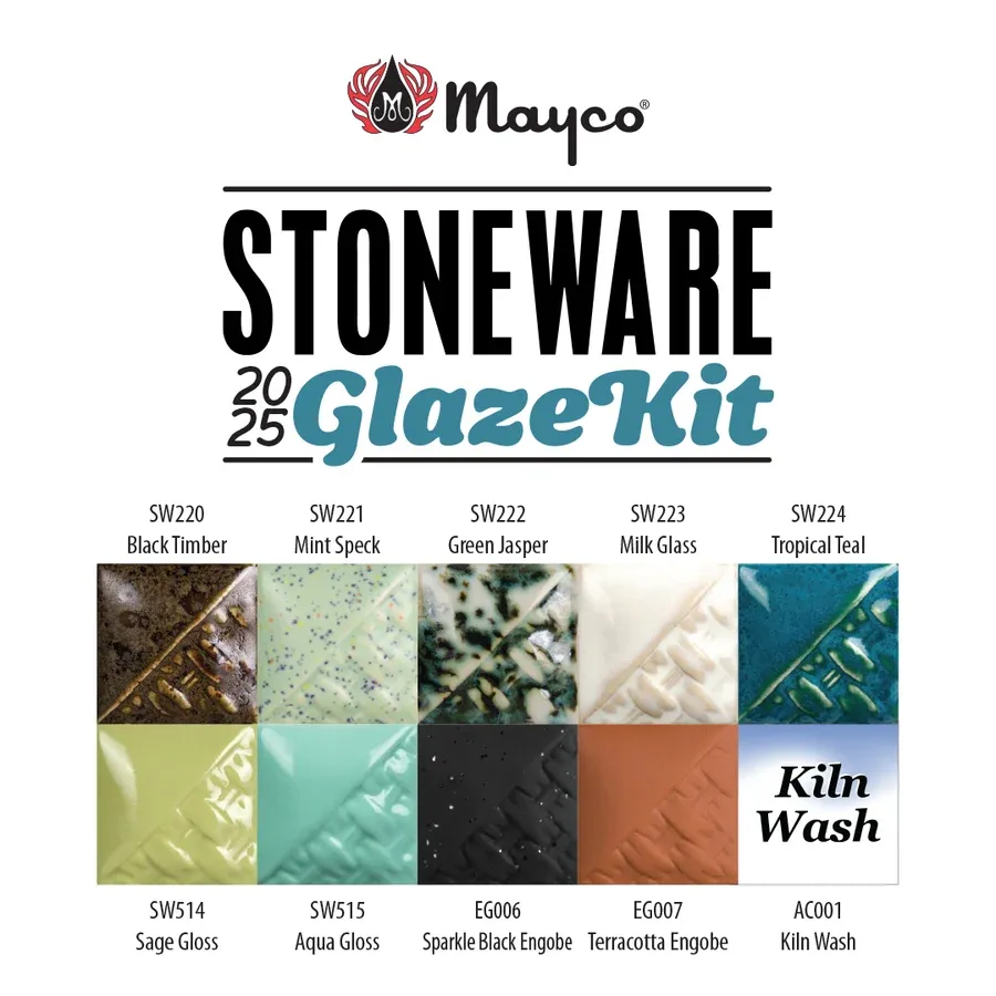 Mayco Stoneware Kit Stoneware Glaze 2025 smalto 10x118 ml