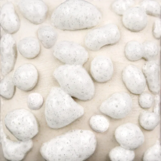 Mayco Ritual White Moon Rocks smalto ceramica texture