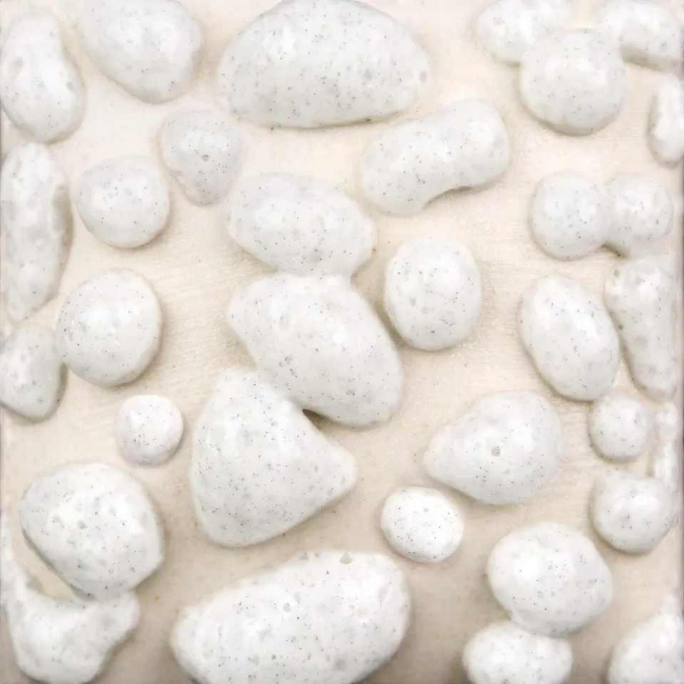Mayco Ritual White Moon Rocks smalto ceramica texture