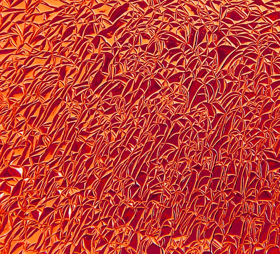 CBS Crinklized Cyan Dark Red vetro dicroico tondo ciano rosso