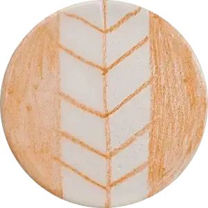 Chrysanthos matita sottosmalto ceramica arancione biscotto